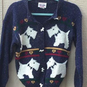 *Price Drop* Vintage Scottie Dog Kids Cardigan
